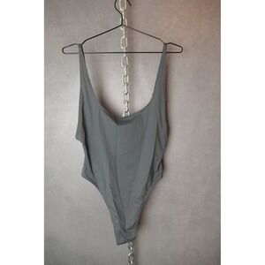 SKIMS Sculpt High Neck One Piece Swimsuit - Gunmetal - New with Tags -‎ XL